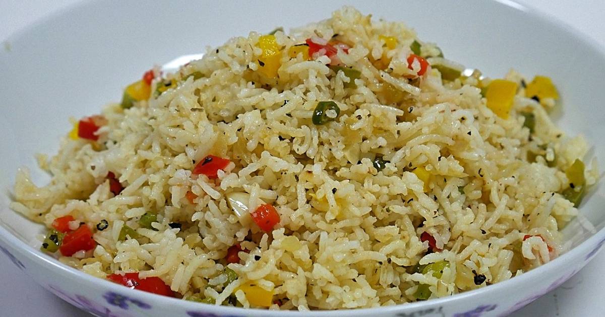 Capsicum Fried Rice Recipe by Prasel Cookpad