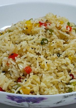 A picture of Capsicum Fried Rice.