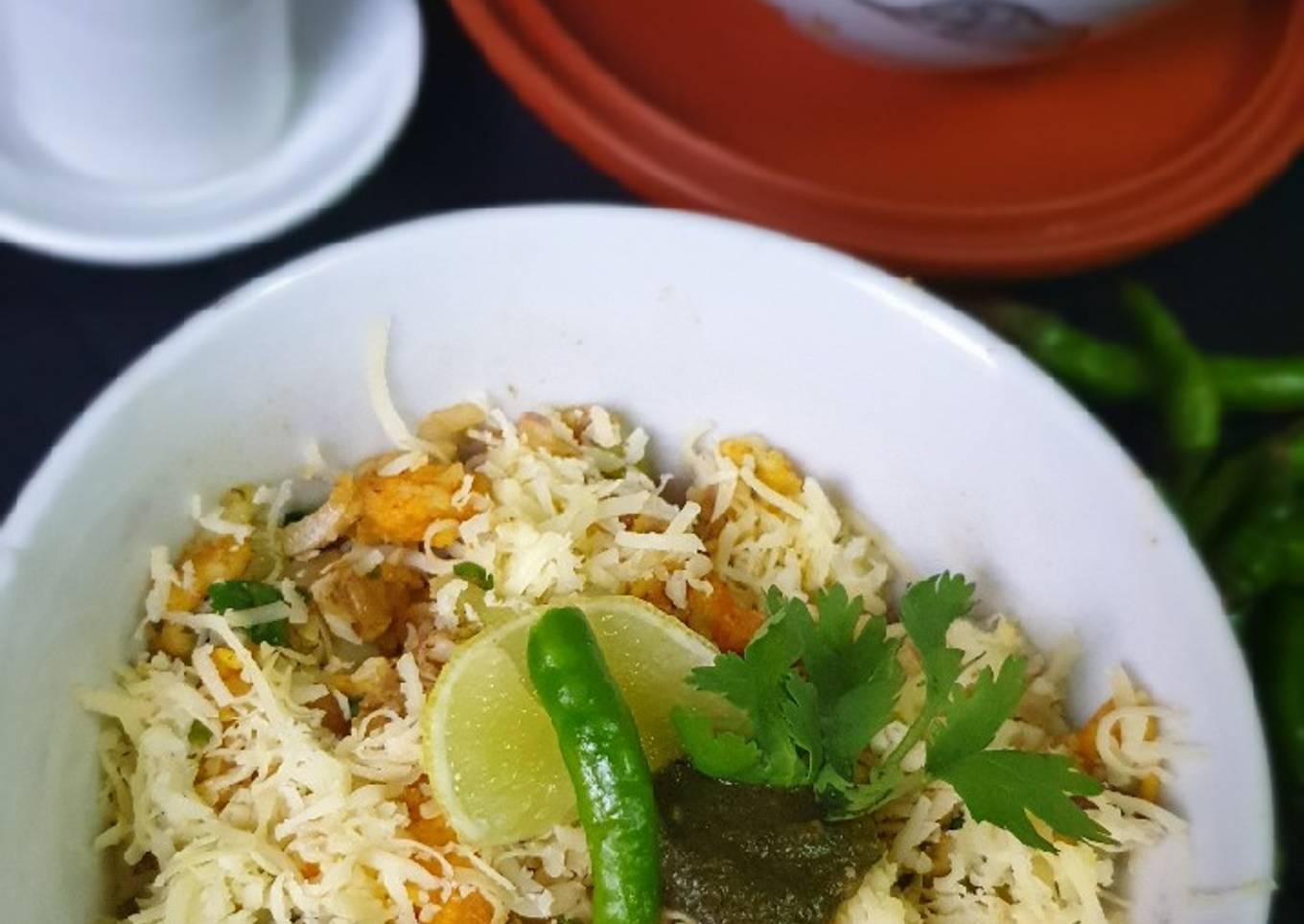 Cheesy Bhel