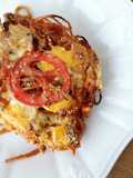 Pastel de fideos con queso