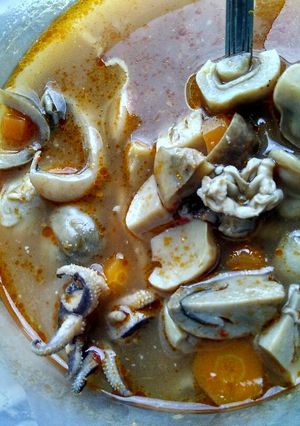 Foto resep Tomyam sotong jamur