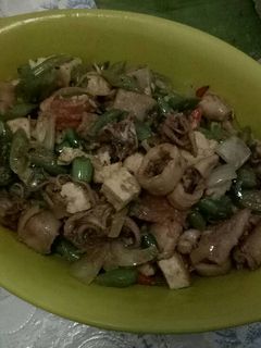Foto resep Tumis Cumi Asin Tahu Buncis