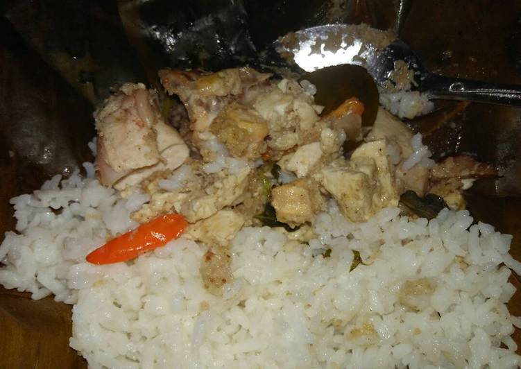 Botok ayam tahu tempe