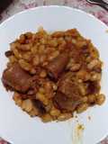 Rabo de cerdo con judías
