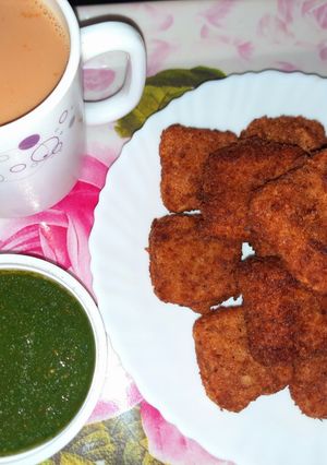A picture of Chicken nuggets.