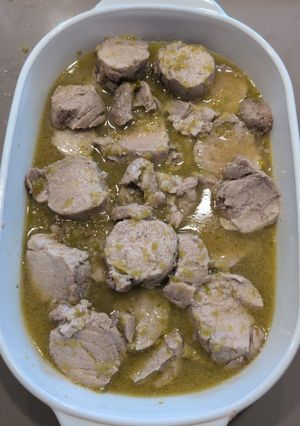 Una foto de Solomillo en Salsa de pimiento verde