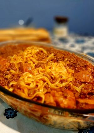 Una foto de Pasta con salsa