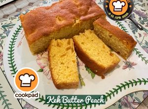 Gambar 👩‍🍳Kek Butter Peach