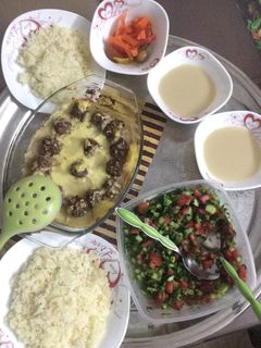 صورة لوصفة بطاطس باللحمه و صوص الجبنه