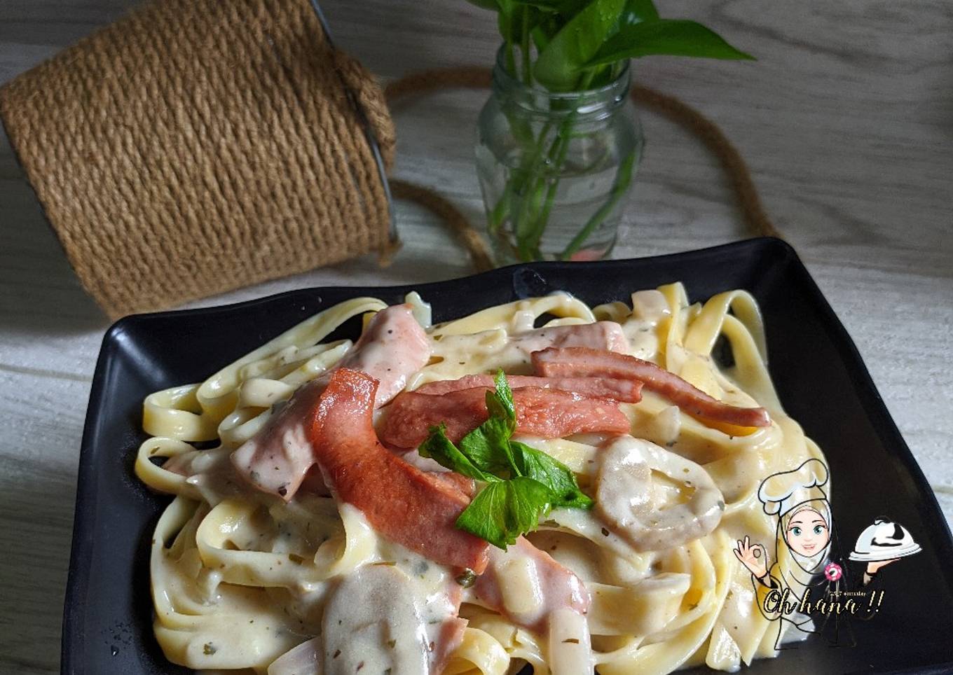 Resepi Fettuccine Carbonara Yang Lezat Sekali Dan Mudah Resepi Kak Ross