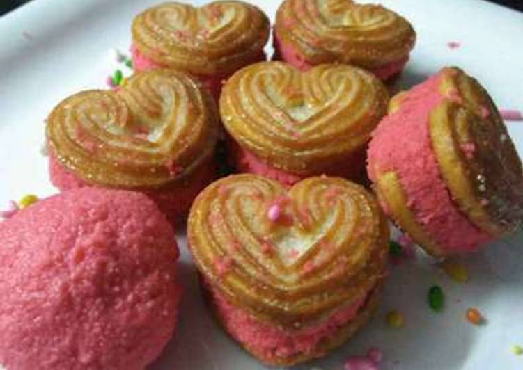 Steps to Make Quick Stolen Hearts Strawberry Sandesh