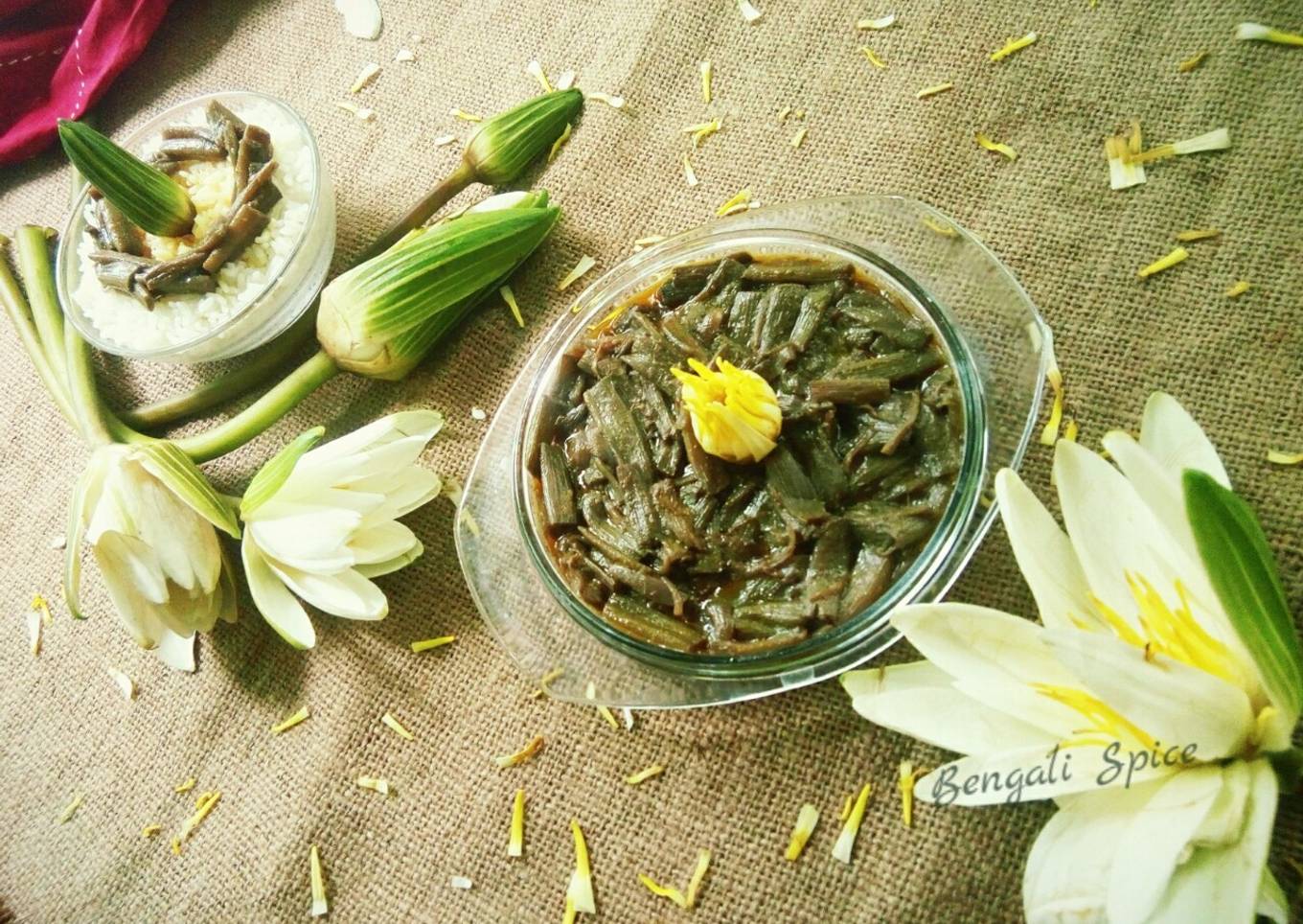 Bangladeshi Water Lilies Stir fry Curry