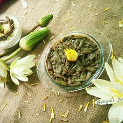 A picture of Bangladeshi Water Lilies Stir fry Curry.