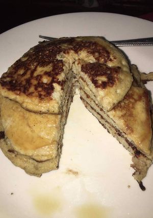 Una foto de Pancakes 🥞de avena banana y linaza