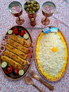 عکسی از دستور کوبیده مرغ تابه ای