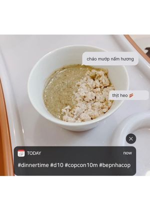 Hình của món Cháo thịt heo 🥓 mướp nấm hương.