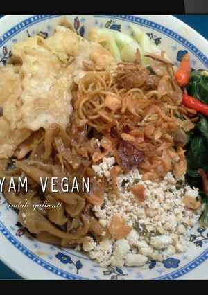 Foto resep Mie ayam vegan mix cwimie vegan