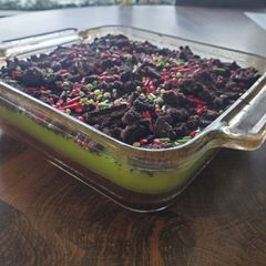 Cimara's grinch brownies A picture of Cimara's grinch brownies.