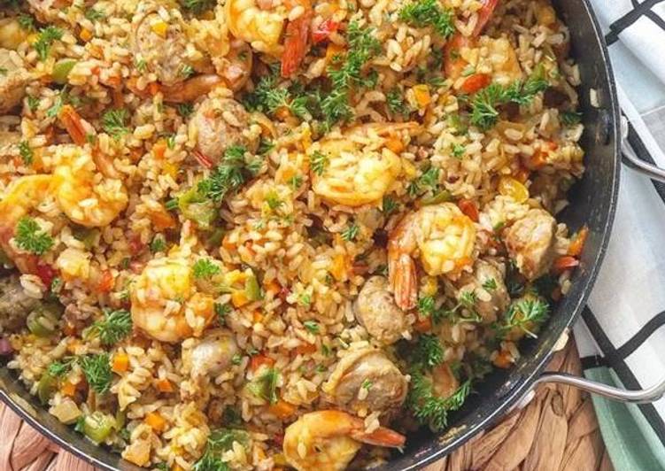 Step-by-Step Guide to Prepare Award-winning Jambalaya feito com arroz integral