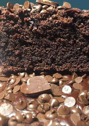 A picture of Eggless Chocolate Cake.