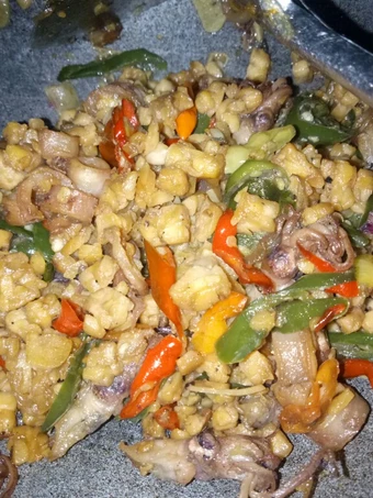 Cara Mudah Membuat Resep  Orek tempe cumi asin cabe ijo yang Lezat, Enak