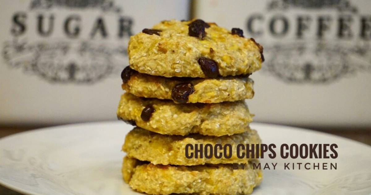 Resep Choco Chip Cookies Bahan Saja Oleh May Cookpad