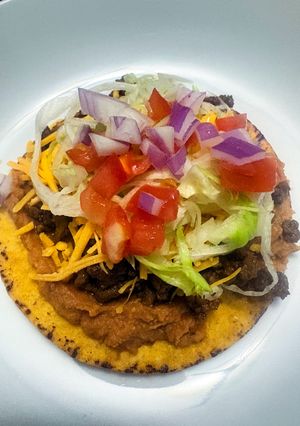A picture of Easy Ground Beef Tostadas 🌮.