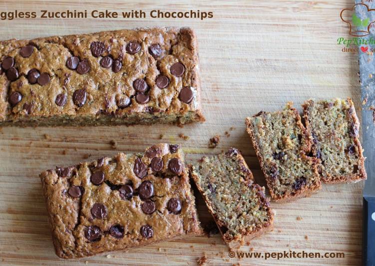 How to Make Homemade Eggless Zucchini Cake With Chocochips