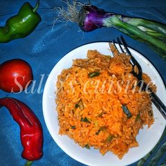 A picture of Nigerian party jollof rice.