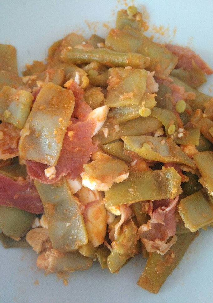Una foto de Judías verdes con jamón