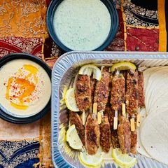 A picture of Chicken Adana Kabab.