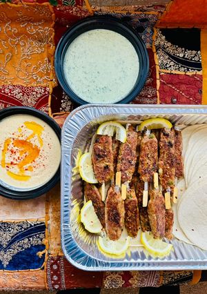 A picture of Chicken Adana Kabab.
