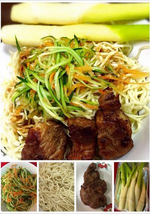 豬排涼麵 的食譜成品照片