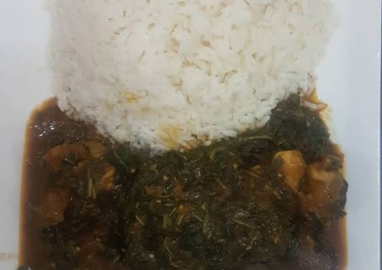 Everyday of Vegetable soup with rice