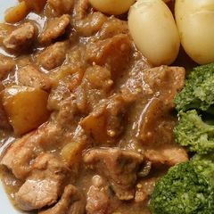 Vickys Pork & Apple Casserole, GF DF EF SF NF A picture of Vickys Pork & Apple Casserole, GF DF EF SF NF.