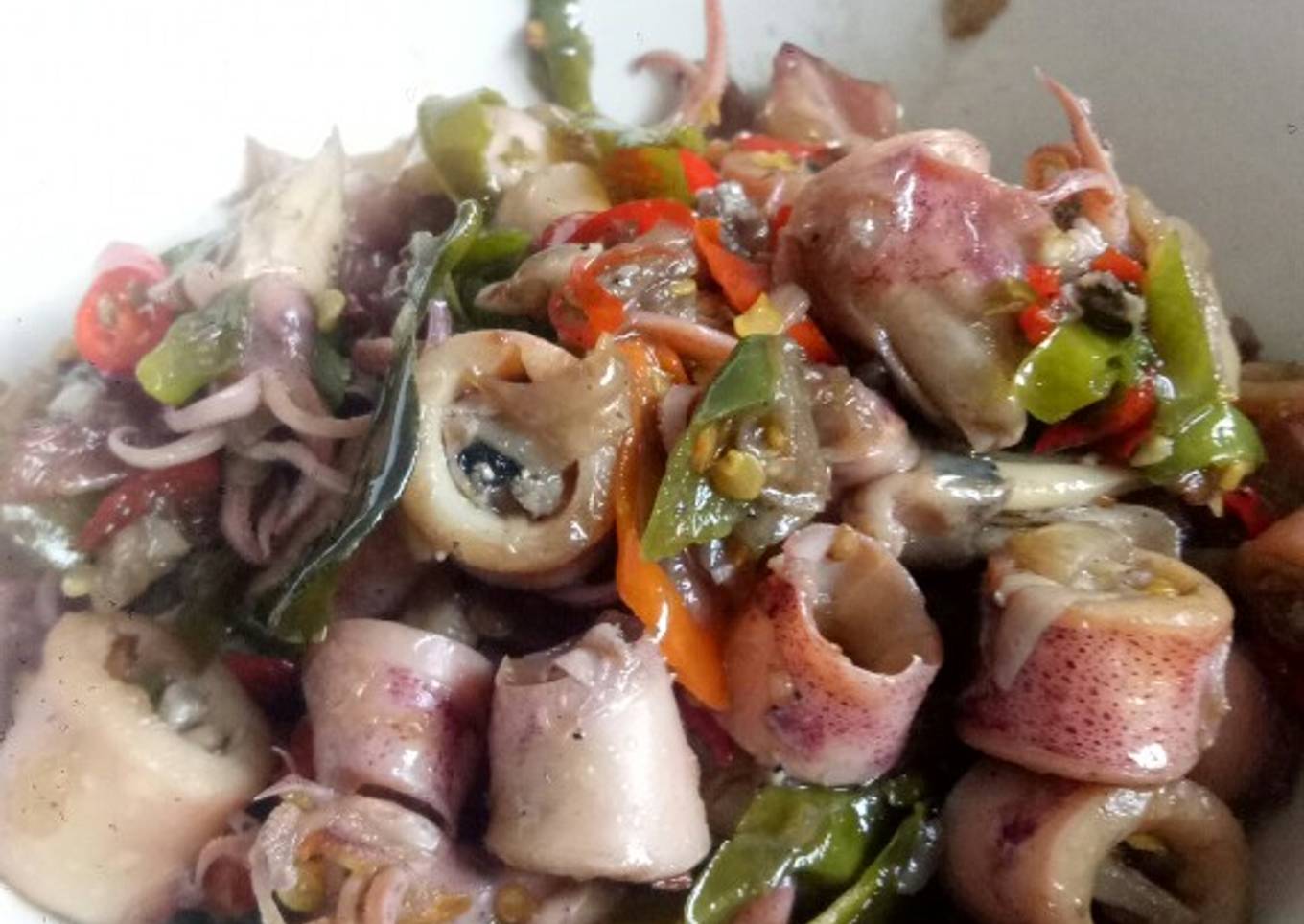 Tumis Cumi Asin Pedas