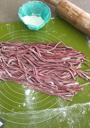 Foto resep Fresh pasta (natural food coloring from vegetables 🍅)