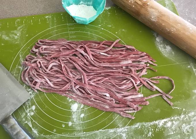 Fresh pasta (natural food coloring from vegetables 🍅)