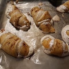 A picture of Cinnamon filled cressents.