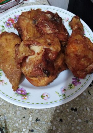 Una foto de Pollo frito hogareño