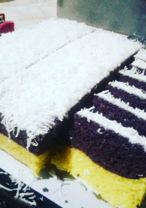 Foto resep Bolu singkong lapis bolu ubi ungu