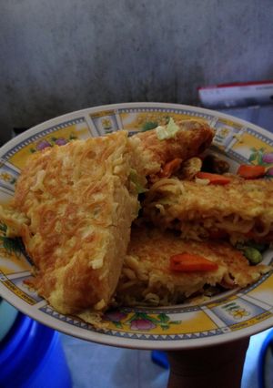 Foto resep Mie Omlette campur