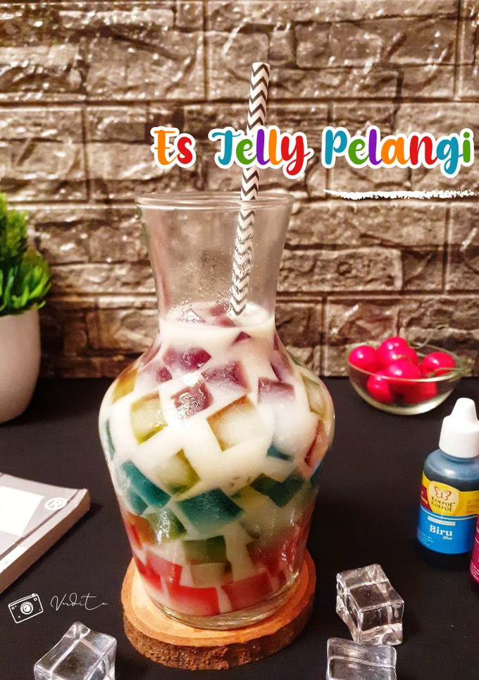 Foto resep Es Jelly Pelangi