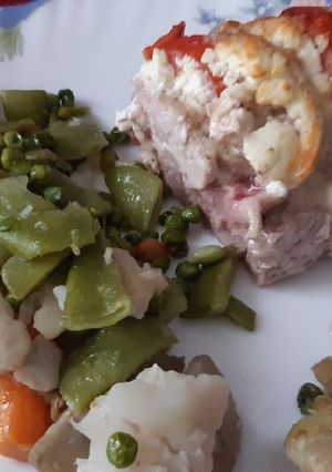 Foto principal de Solomillo de cerdo con rulo de cabra en airfryer