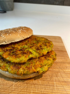 A picture of Zucchini and Carrot Burgers.