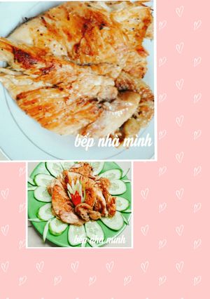 Hình của món Ức gà áp chảo.