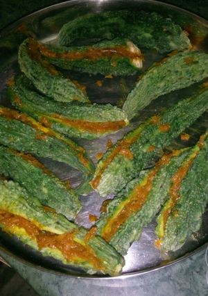 A picture of Stuffed karela.