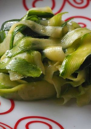 Une photo de Tagliatelles de courgettes en salade !
