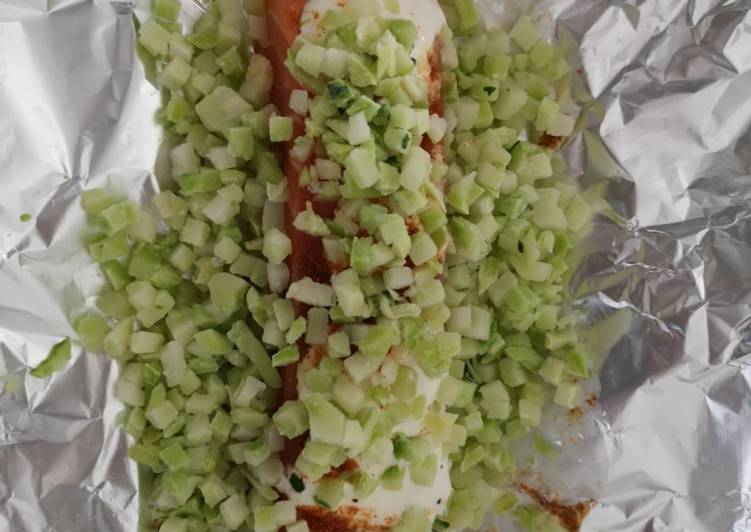 Recette De Papillote de saumon brocolis