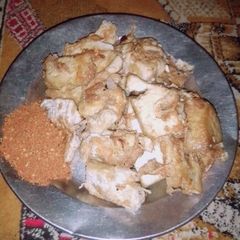 A picture of Soya beans cake(awara).